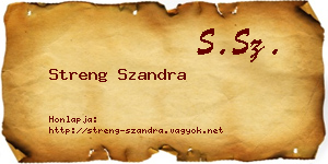 Streng Szandra névjegykártya